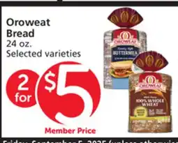 Albertsons Oroweat Bread offer