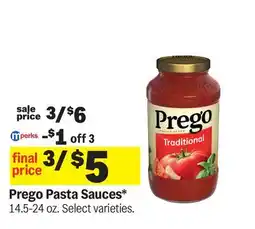 Meijer Prego Pasta Sauces offer