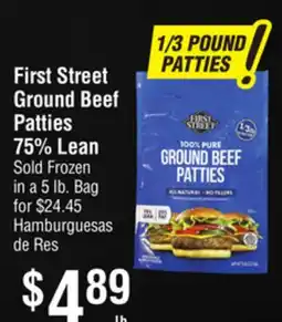 Smart & Final First Street Ground Beef Patties offer