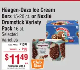Smart & Final Häagen-Dazs Ice Cream Bars or Nestlé Drumstick Variety Pack offer