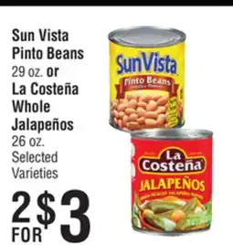 Smart & Final Sun Vista Pinto Beans or La Costeña Whole Jalapeños offer