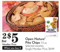 Pavilions Open Nature Pita Chips offer