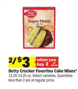 Meijer Betty Crocker Favorites Cake Mixes offer