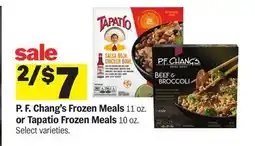 Meijer P. F. Chang's Frozen Meals 11 oz. or Tapatio Frozen Meals 10 oz offer