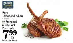 Pavilions Pork Tomahawk Chop Bone-in or Frenched 8-Rib Rack Pork Loin offer
