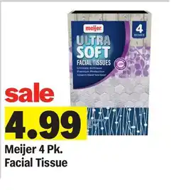 Meijer Meijer 4 Pk. Facial Tissue offer