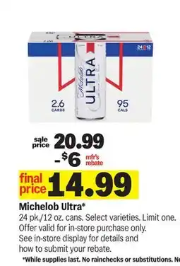 Meijer Michelob Ultra offer