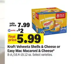 Meijer Kraft Velveeta Shells & Cheese or Easy Mac Macaroni & Cheese offer