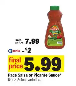 Meijer Pace Salsa or Picante Sauce offer