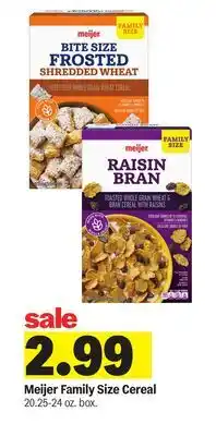 Meijer Meijer Family Size Cereal offer