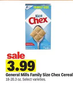 Meijer General Mills Family Size Chex Cereal offer