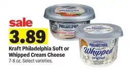 Meijer Kraft Philadelphia Soft or Whipped Cream Cheese offer
