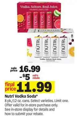 Meijer Nutrl Vodka Soda offer