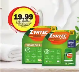 Meijer Zyrtec Adult Allergy Products 5 or 10 mg or Hives Products offer