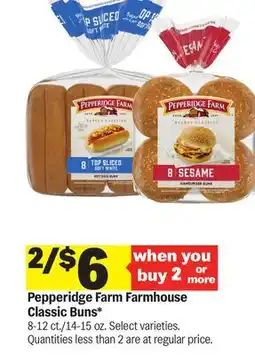 Meijer Pepperidge Farm Farmhouse Classic Buns offer
