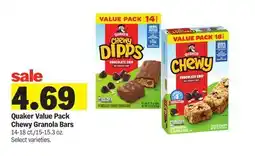 Meijer Quaker Value Pack Chewy Granola Bars offer