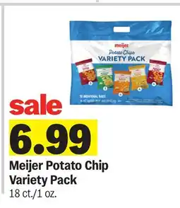 Meijer Meijer Potato Chip Variety Pack offer