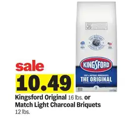 Meijer Kingsford Original 16 lbs. or Match Light Charcoal Briquets 12 lbs offer