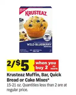 Meijer Krusteaz Muffin, Bar, Quick Bread or Cake Mixes offer