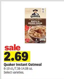 Meijer Quaker Instant Oatmeal offer