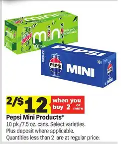 Meijer Pepsi Mini Products offer