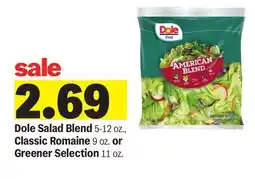Meijer Dole Salad Blend 5-12 oz., Classic Romaine 9 oz. or Greener Selection 11 oz offer