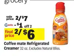Meijer Coffee mate Refrigerated Creamer offer