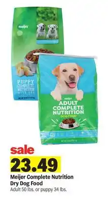 Meijer Meijer Complete Nutrition Dry Dog Food offer