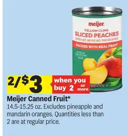 Meijer Meijer Canned Fruit offer