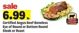 Meijer Certified Angus Beef Boneless Eye of Round or Bottom Round Steak or Roast offer