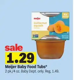 Meijer Meijer Baby Food Tubs offer