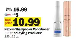 Meijer Nexxus Shampoo or Conditioner 13.5 oz. or Styling Products* 2.57-10.6 oz offer