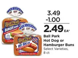 Food 4 Less Ball Park Hot Dog or Hamburger Buns offer