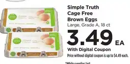 Food 4 Less Simple Truth Cage Free Brown Eggs offer