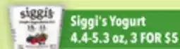 Tony’s Fresh Market Siggi's Yogurt offer