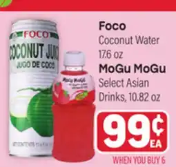 Tony’s Fresh Market Foco Coconut Water 17.6oz MoGu MoGu Select Asian Drinks, 10.82 oz offer