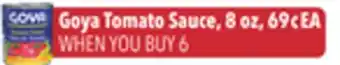 Tony’s Fresh Market Goya Tomato Sauce offer