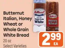 Tony’s Fresh Market Butternut Italian, Honey Wheat or Whole Grain White Bread offer