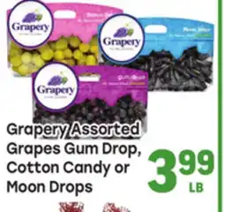 Tony’s Fresh Market Grapery Assorted Grapes Gum Drop, Cotton Candy or Moon Drops offer