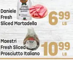 Tony’s Fresh Market Daniele Fresh Sliced Mortadella, Maestri Fresh Sliced Prosciutto Italiano offer