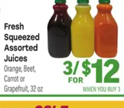 Tony’s Fresh Market Fresh Squeezed Assorted Juices offer
