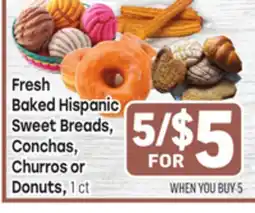Tony’s Fresh Market Baked Hispanic Sweet Breads Breads Conchas, Conchas, Churros or Churros or Donuts offer