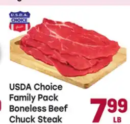 Tony’s Fresh Market USDA Choice Family Pack Boneless Beef Chuck Steak offer