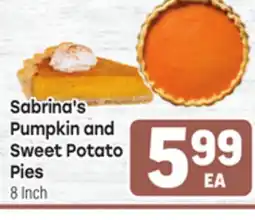 Tony’s Fresh Market Sabrina's Pumpkin and Sweet Potato Pies offer