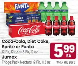 Tony’s Fresh Market Coca-Cola, Diet Coke, Sprite or Fanta or Jumex offer