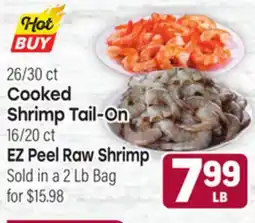 Tony’s Fresh Market 26/30ct Cooked Shrimp Tail-On 16/20ct EZ Peel Raw Shrimp offer