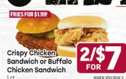 Tony’s Fresh Market Crispy Chicken Sandwich or Buffalo Chicken Sandwich offer