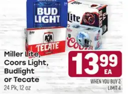 Tony’s Fresh Market Miller Lite, Coors Light, Budlight or Tecate offer