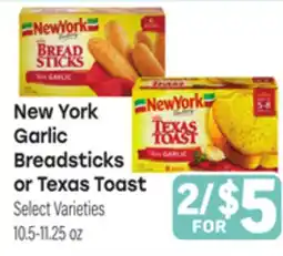 Tony’s Fresh Market New York Garlic Garlic Breadsticks or Texas Toast offer