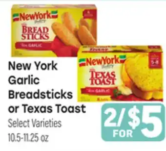 Tony’s Fresh Market New York Garlic Garlic Breadsticks or Texas Toast offer